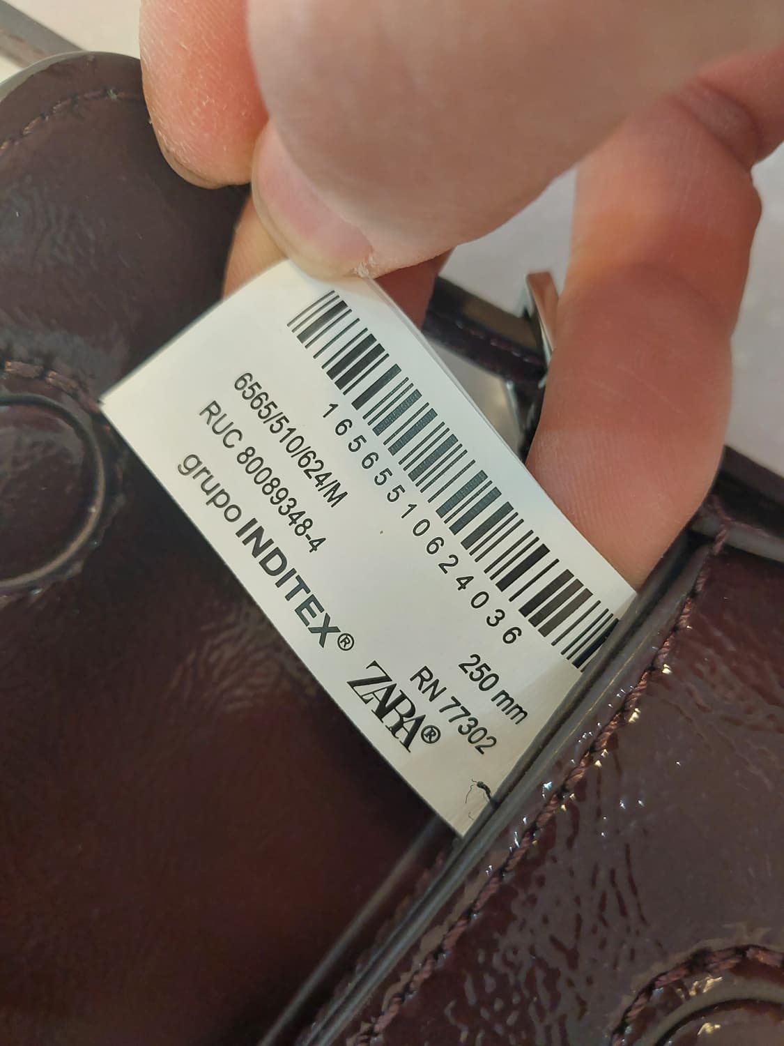 자라 ZARA 플랩 숄더백 애나멜 버건디 컬러 상품이미지7