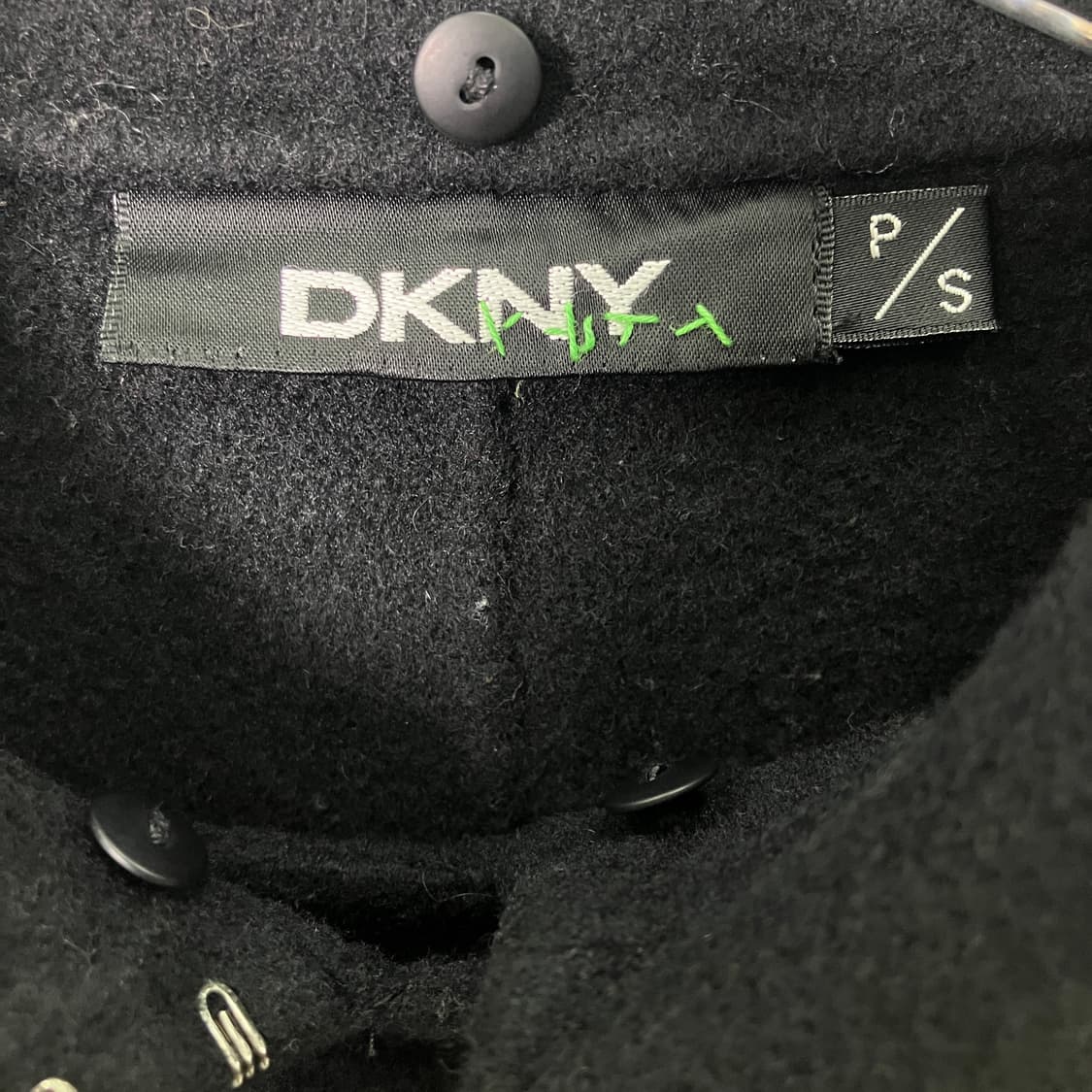 DKNY 디케이엔와이 블랙 울 앙고라 롱코트 S 상품이미지3