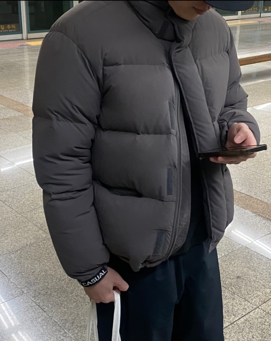 헤리티지플로스 다운파카 패딩 그레이 S 상품이미지1