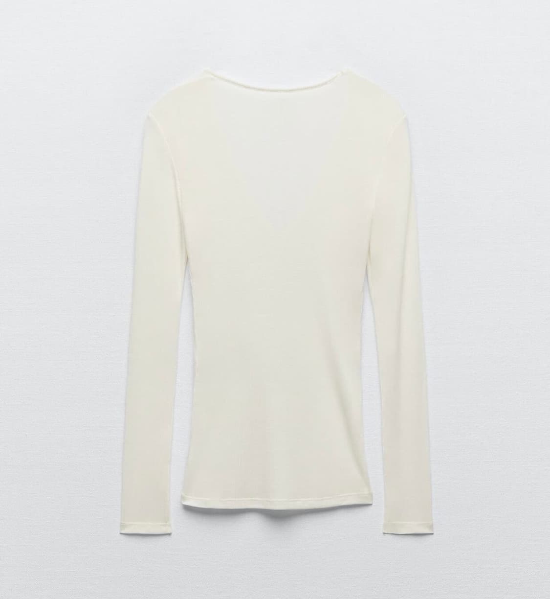 ZARA 브이넥 티셔츠, 시스루 티셔츠, 자라 레이어드 티셔츠 상품이미지8
