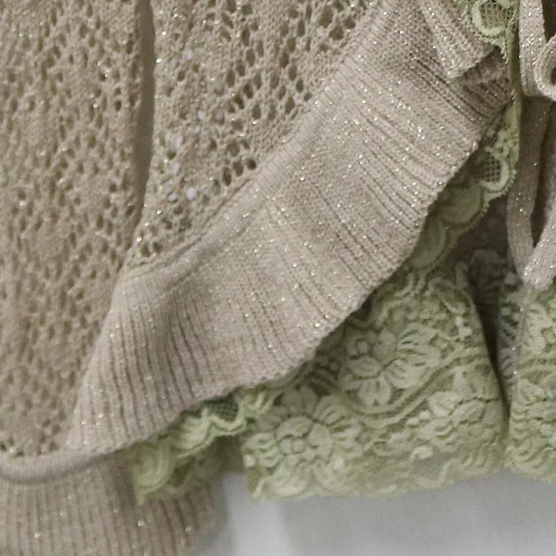 ANDROGYNE  레이스 프릴 가디건 63136 상품이미지4