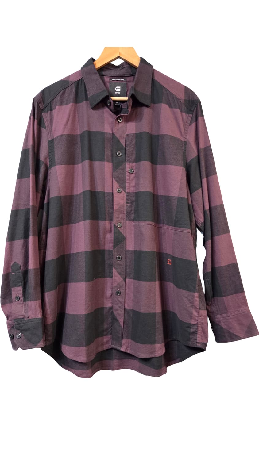 G-STAR RAW 체크 셔츠 남방 버건디(XL)디피용/택없음 상품이미지1