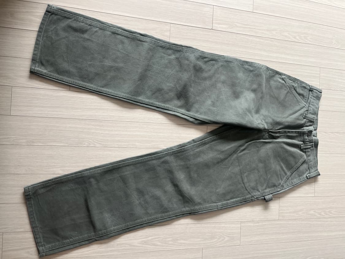 Carhartt 빈티지 B11 모스그린 루즈핏 카펜터 싱글니 워크팬츠 상품이미지2