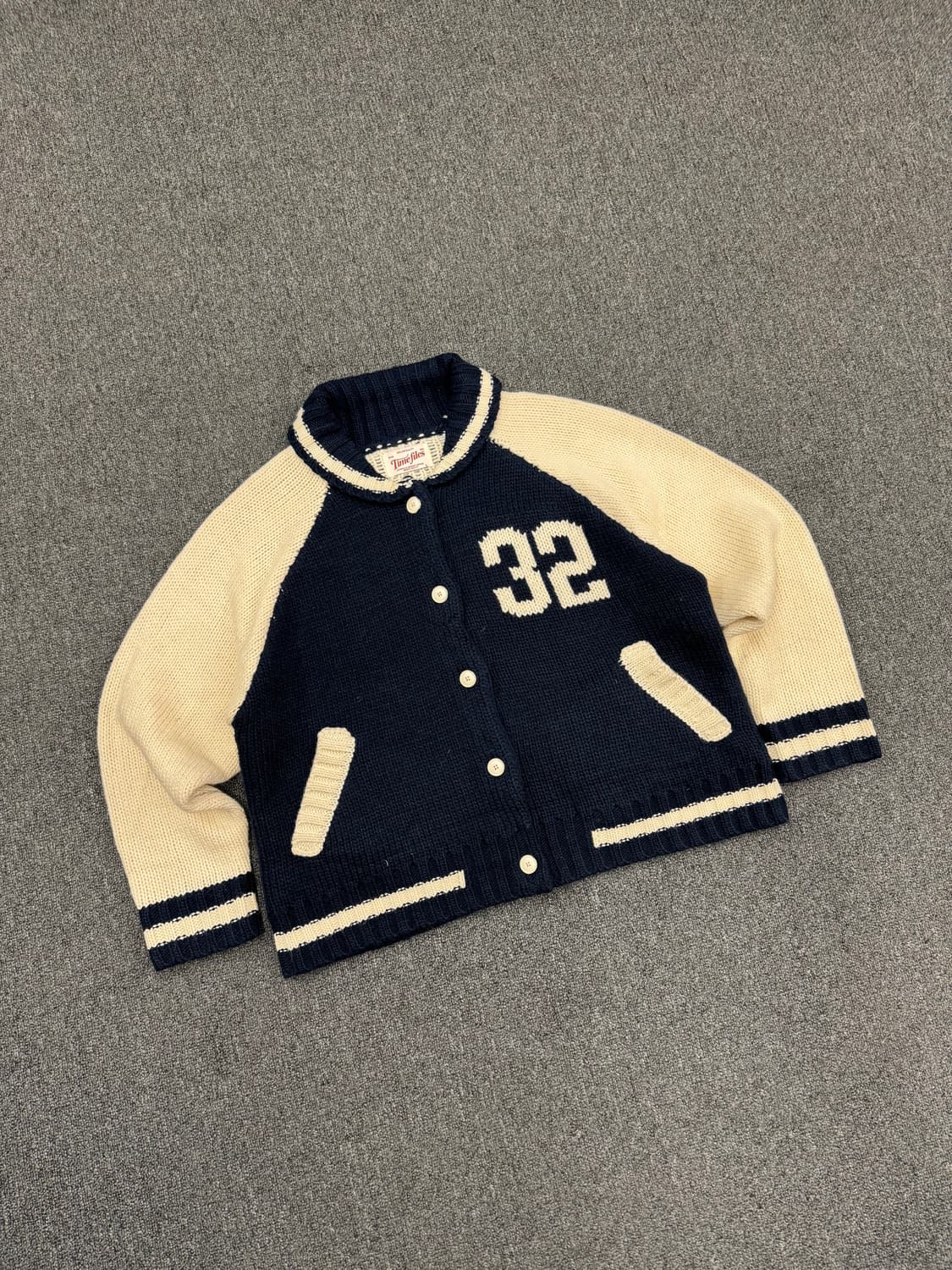 L)Time Files 빈티지 네이비 코위찬 스웨터 상품이미지2