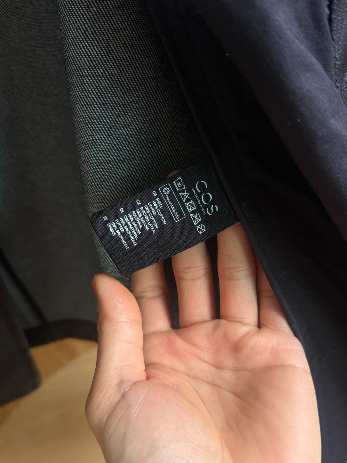 cos 코티드 데님 피코트 48 상품이미지6