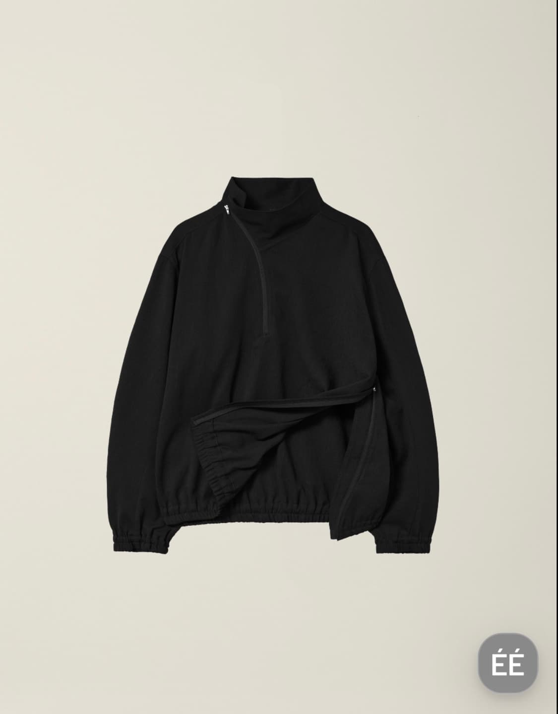 누마레 커브드 하프집업 블랙 상품이미지2