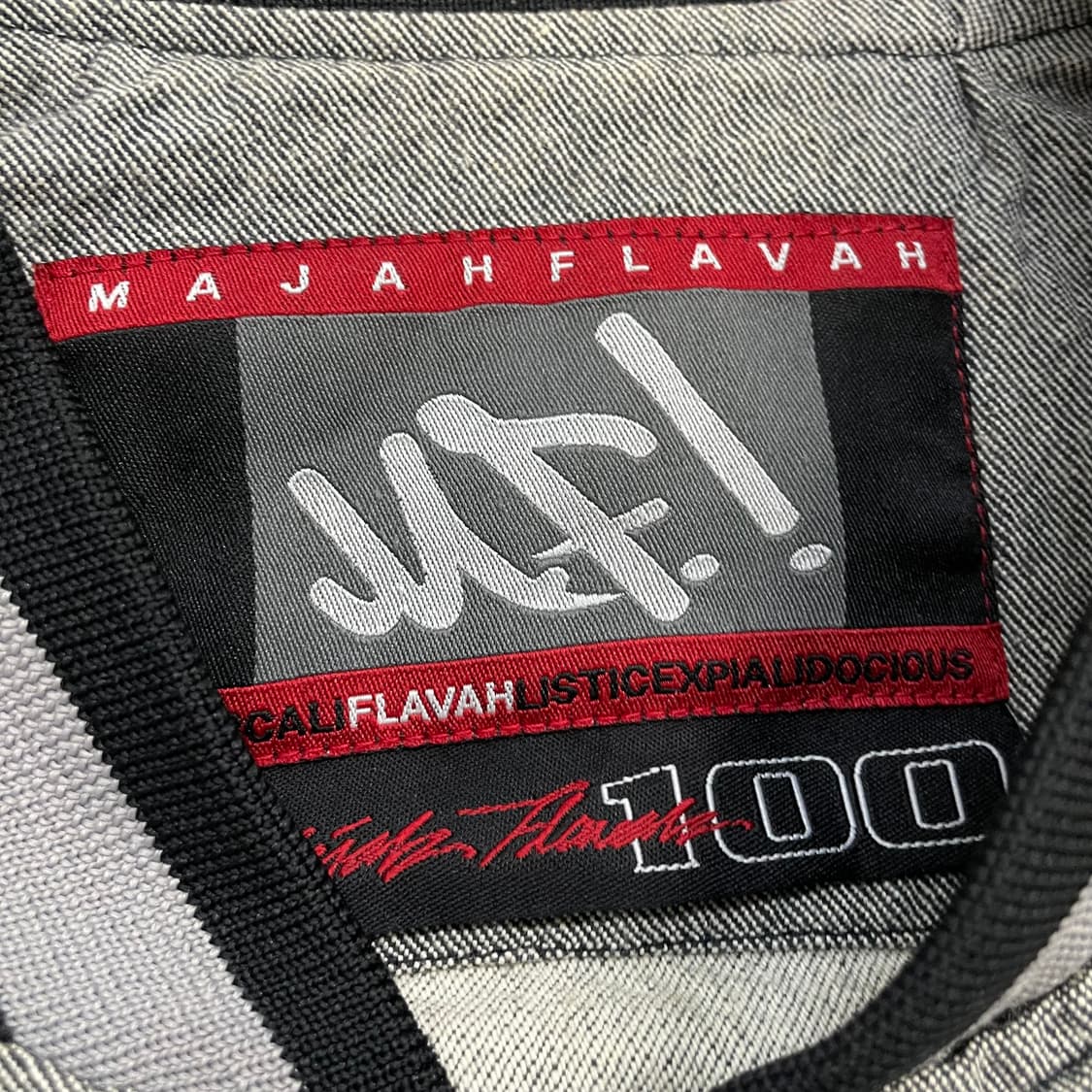 마자플라바 스펠 로고 데님 바시티 자켓 상품이미지5