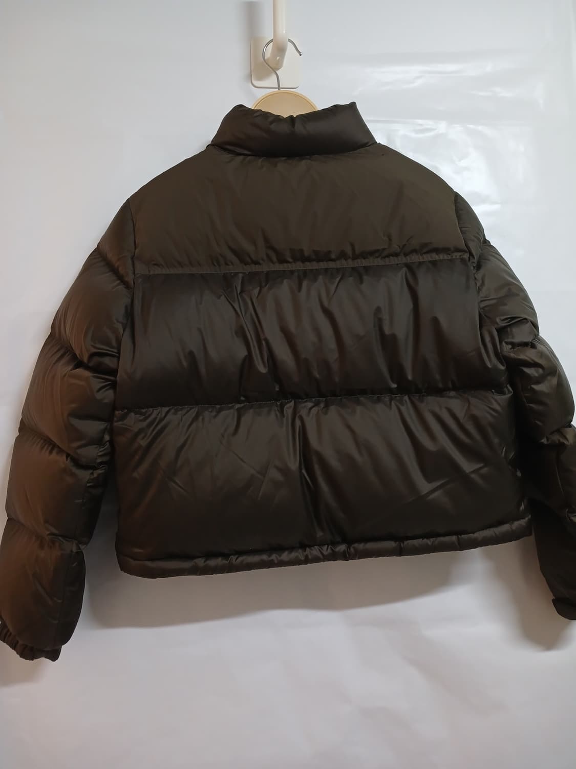 (새상품,S,90)Lee 리 우먼 크롭 숏 다운 브라운 상품이미지5