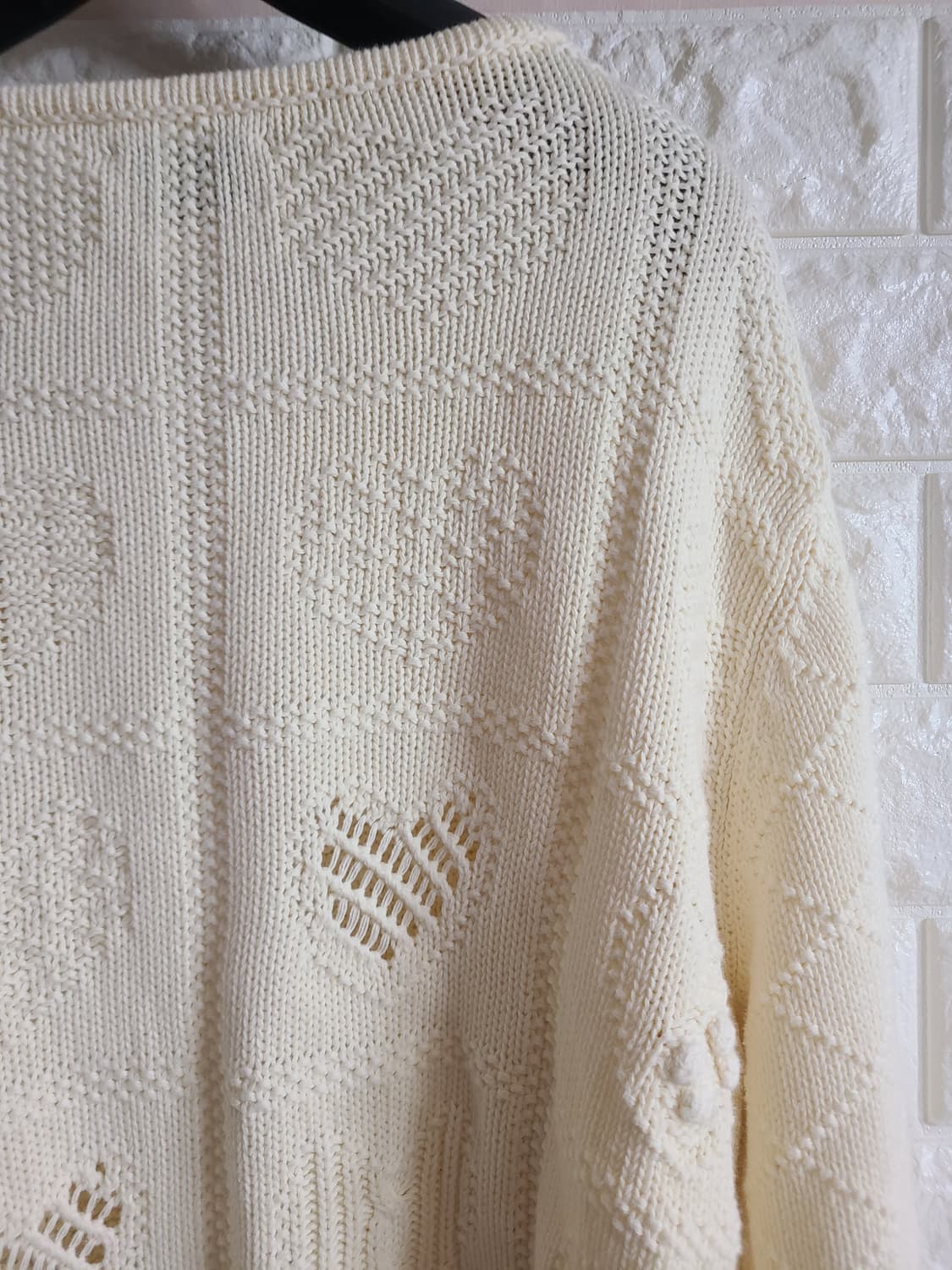 베네통 아이보리 니트 가디건 상품이미지8