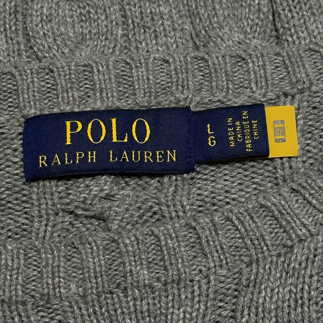 L 폴로랄프로렌 그레이 케이블 니트 상품이미지4