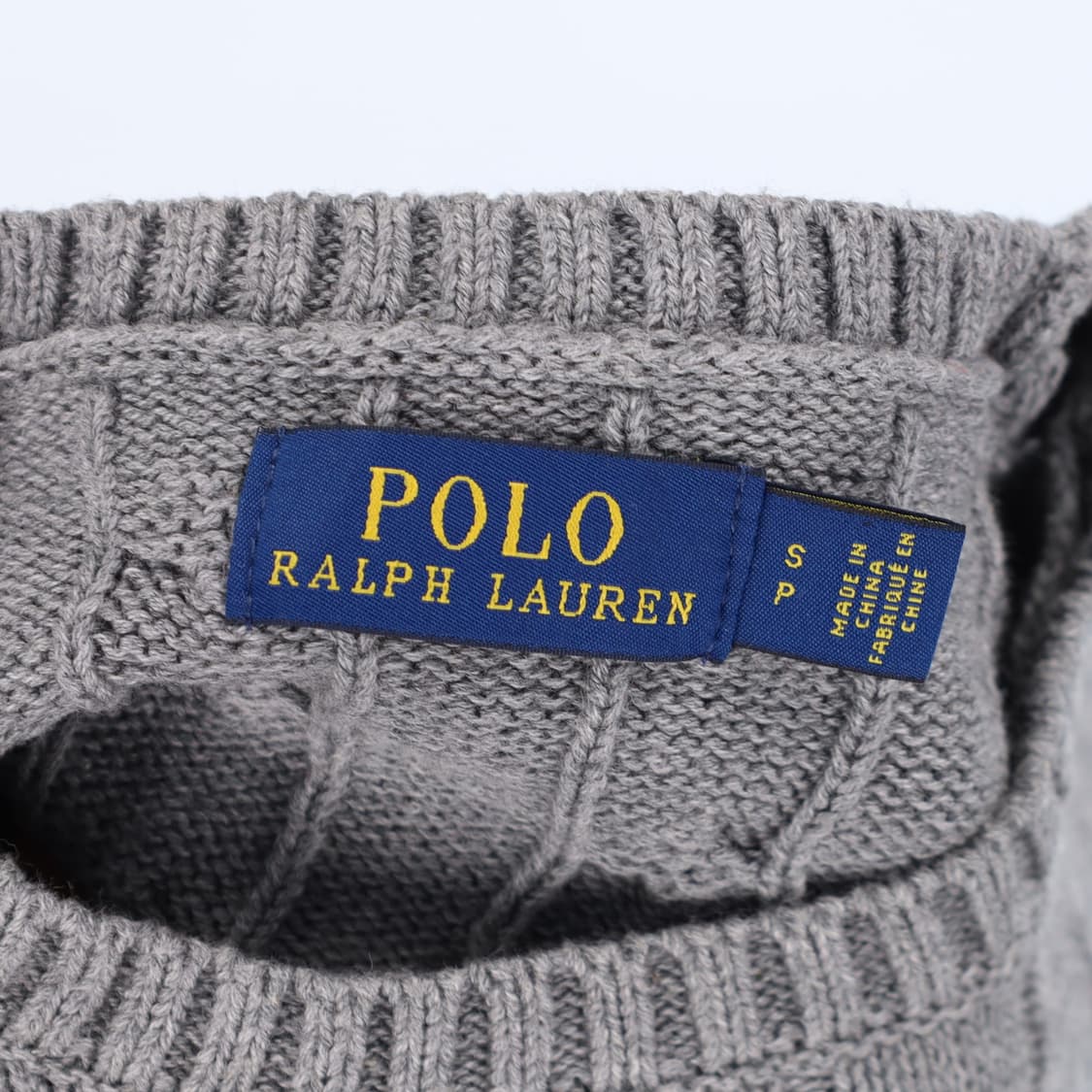 [S] 신형 폴로 랄프로렌 꽈배기 케이블 니트 스웨터 회색 3817 상품이미지5