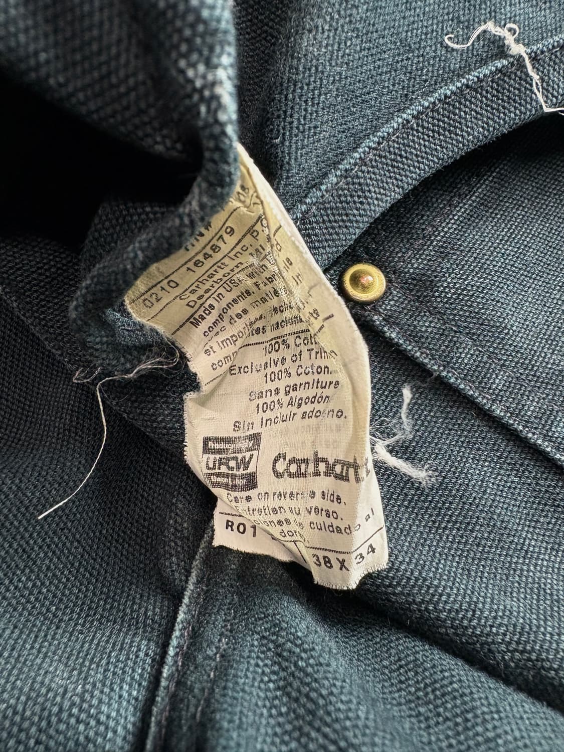 칼하트 올드스쿨 덕 캔버스 더블니 워크 오버롤 3386 상품이미지4