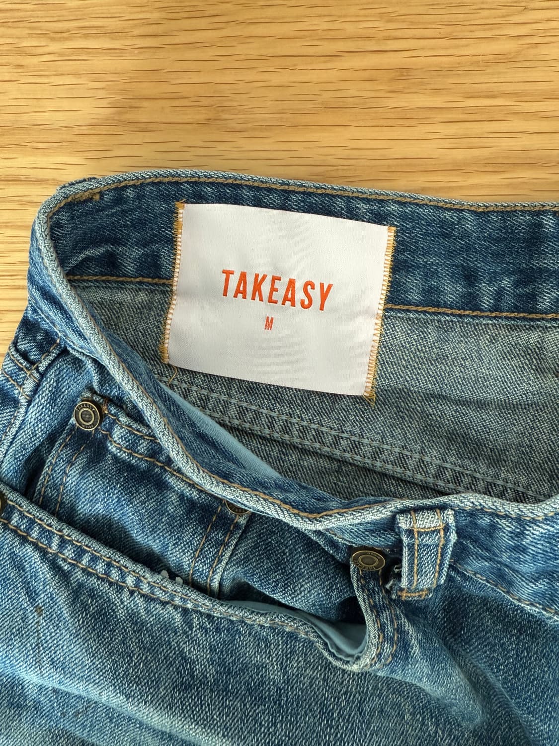 테이크이지(TAKEASY) 페인팅 데님 상품이미지6