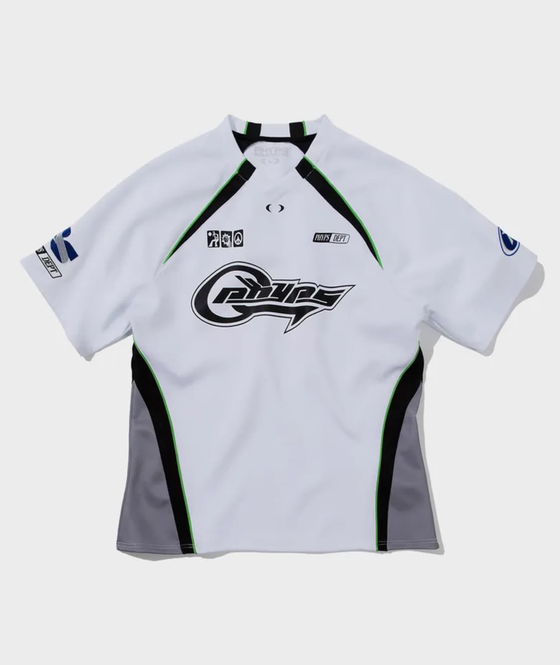 피지컬 디파트먼트 매쉬 모터사이클 래글런 반팔티셔츠_화이트 M 상품이미지1