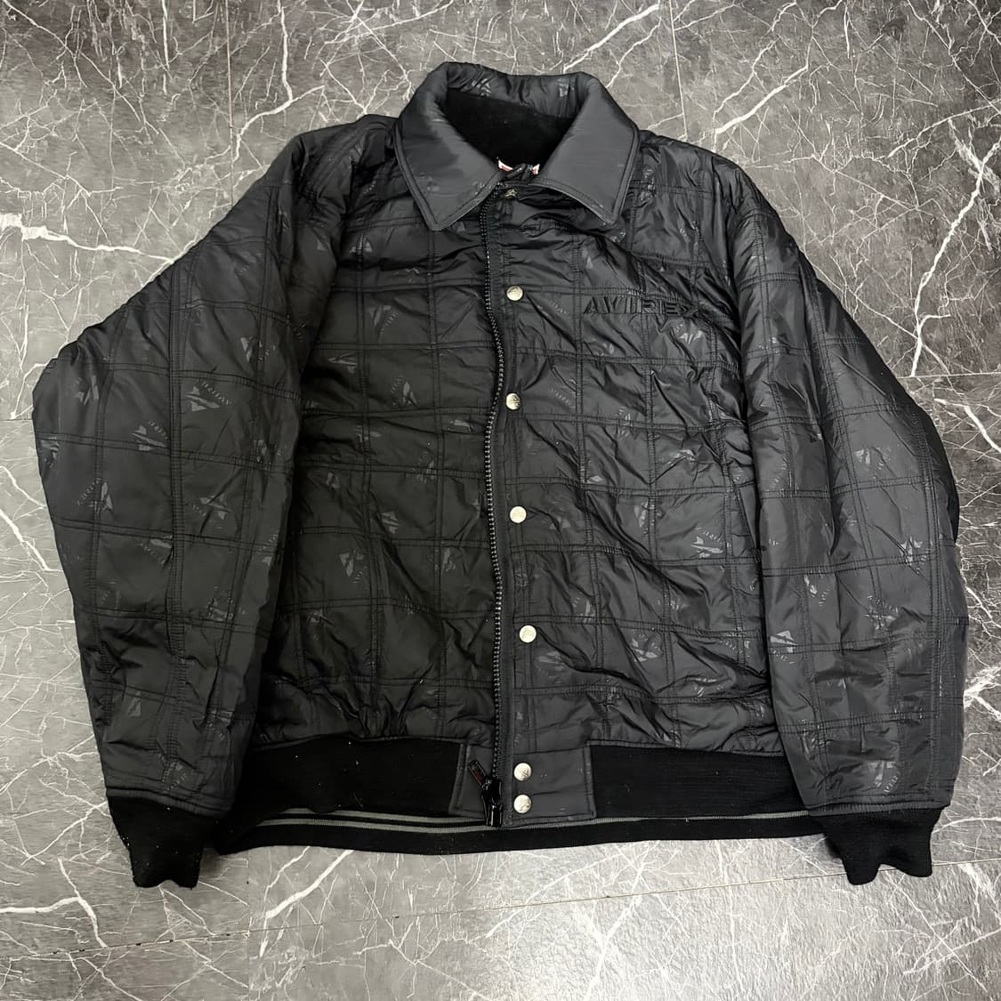 아비렉스 터스키기 리버시블 레더암 울 바시티 자켓 상품이미지2