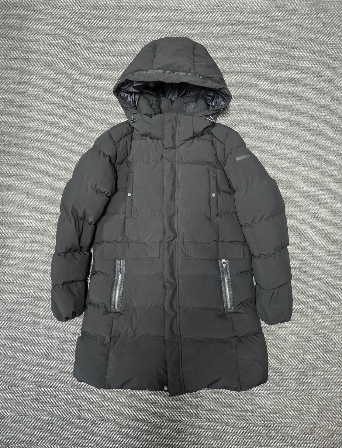 케이투 K2 블랙 후드 롱패딩 상품이미지1