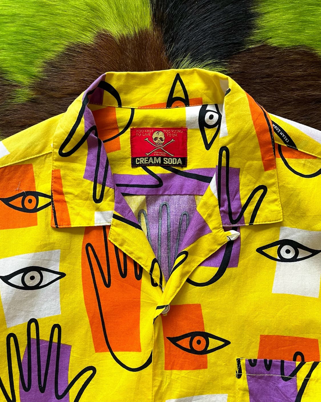 1980s CREAM SODA Psychedelic Print Shirt 상품이미지5