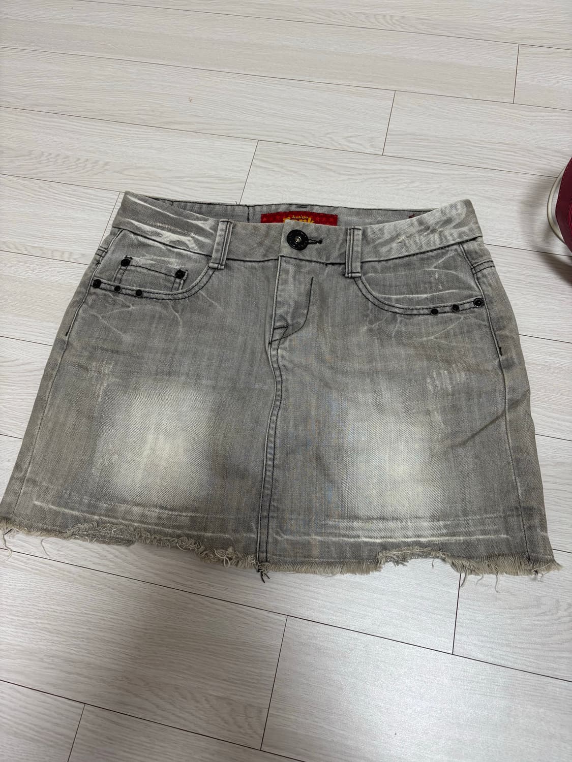 하자확인) 데님 미니스커트 빈티지 y2k 펑크 갸루 그런지페어리 상품이미지1
