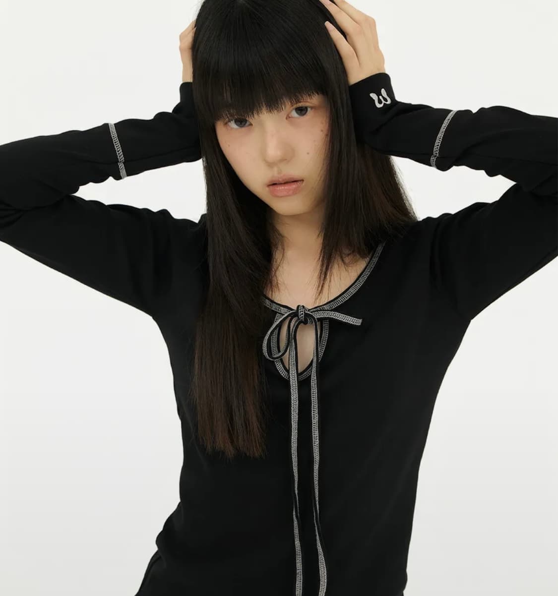 미레코 스티치 리본 티 STITCH RIBBON T 상품이미지1