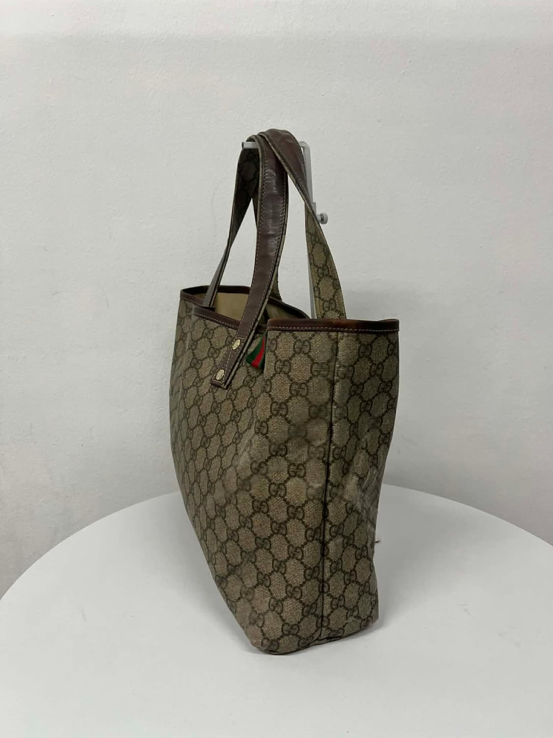 구찌 GG 캔버스 웹 디테일 쇼퍼백 숄더 토트백 상품이미지2