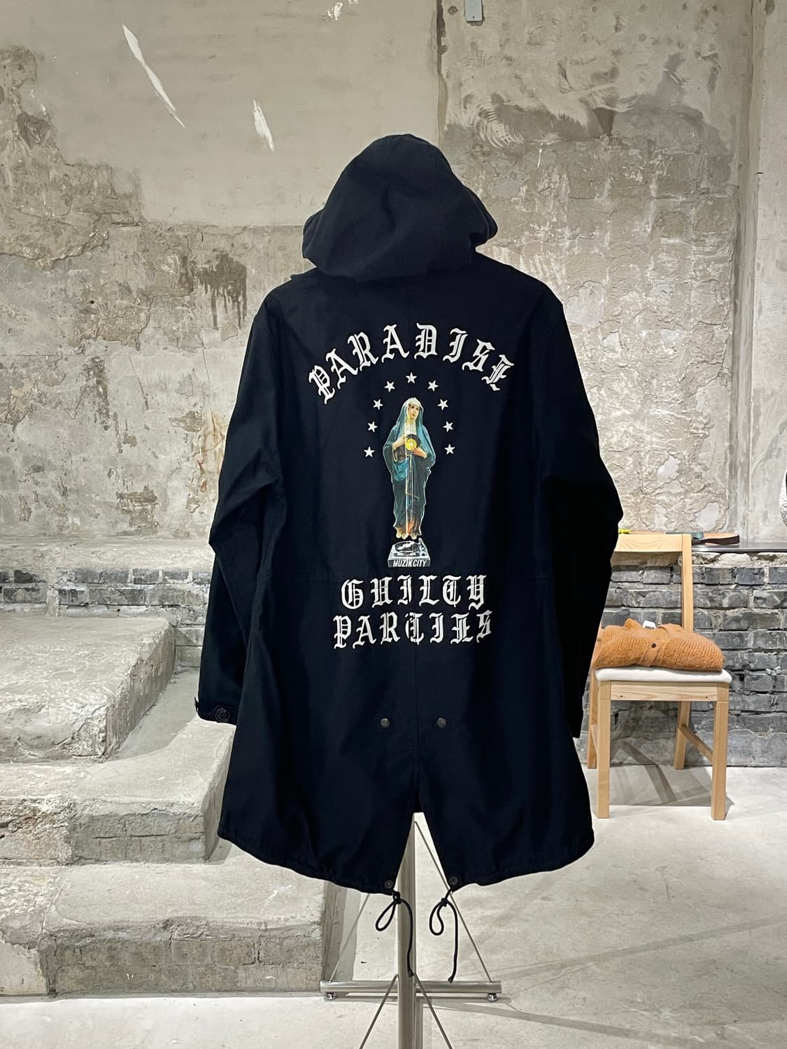 와코 마리아 블랙 M-1948 성모 마리아 후디 파카 상품이미지1