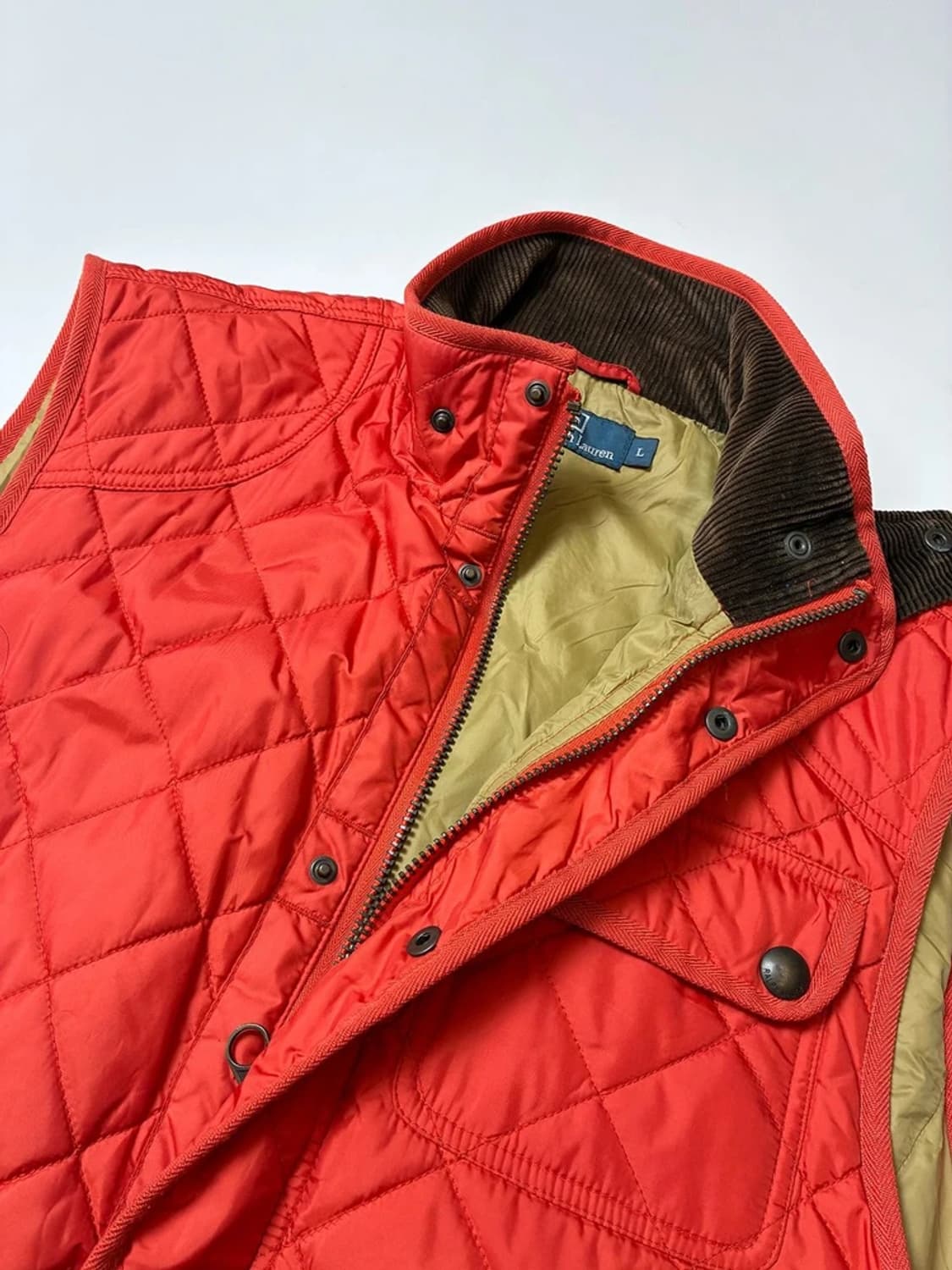 폴로 랄프로렌 00's 코듀로이 카라 퀼팅 베스트 PN8421 상품이미지3