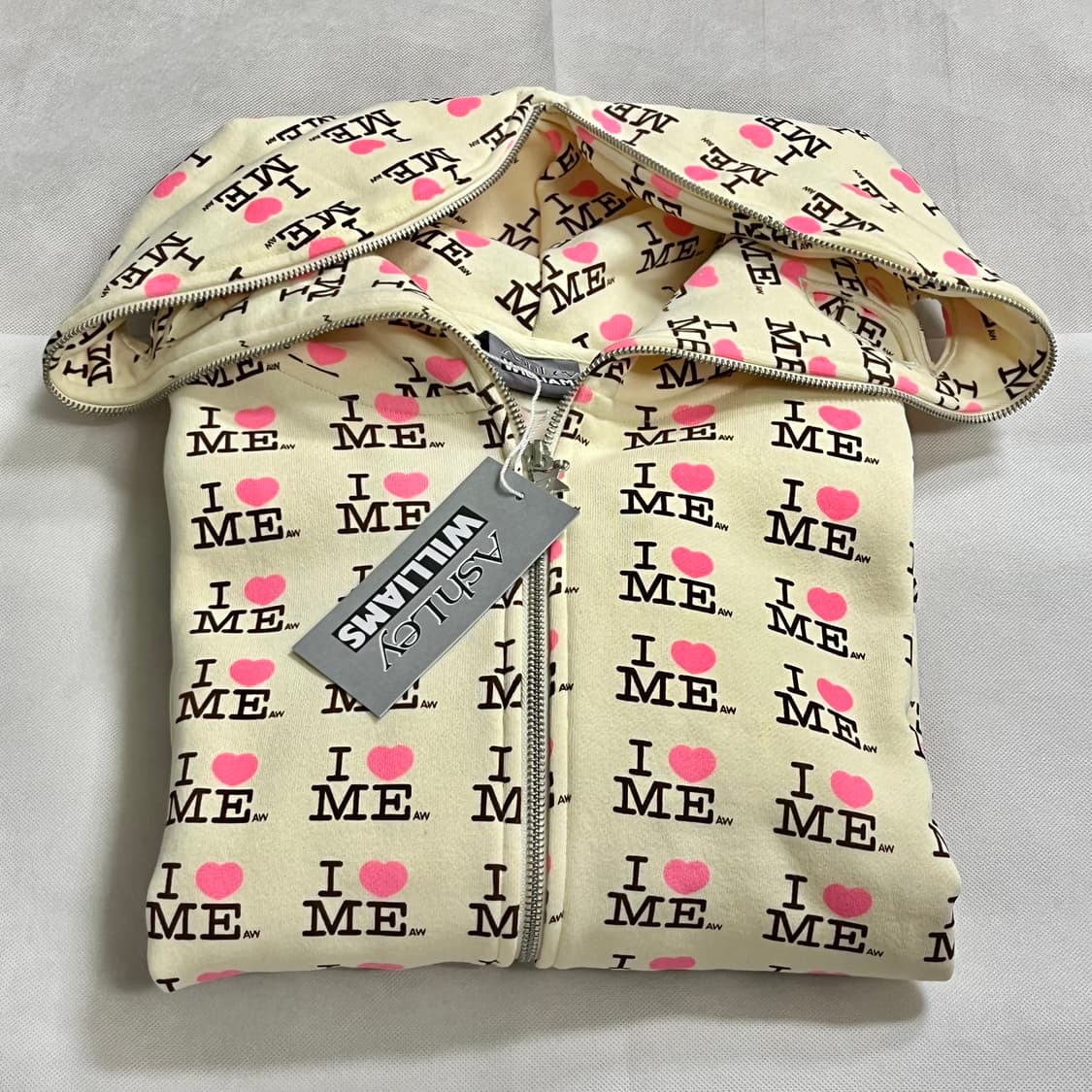 [M]애슐리 윌리엄스 26ss 아이 하트 미 버터플라이 후드집업/옐로우 상품이미지2