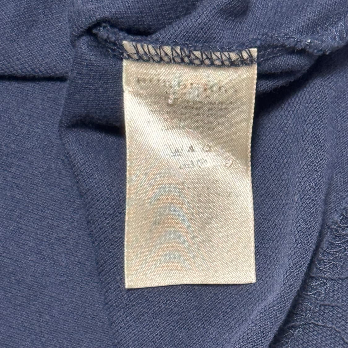 XL 버버리 카라 네이비 반팔 티셔츠 상품이미지5
