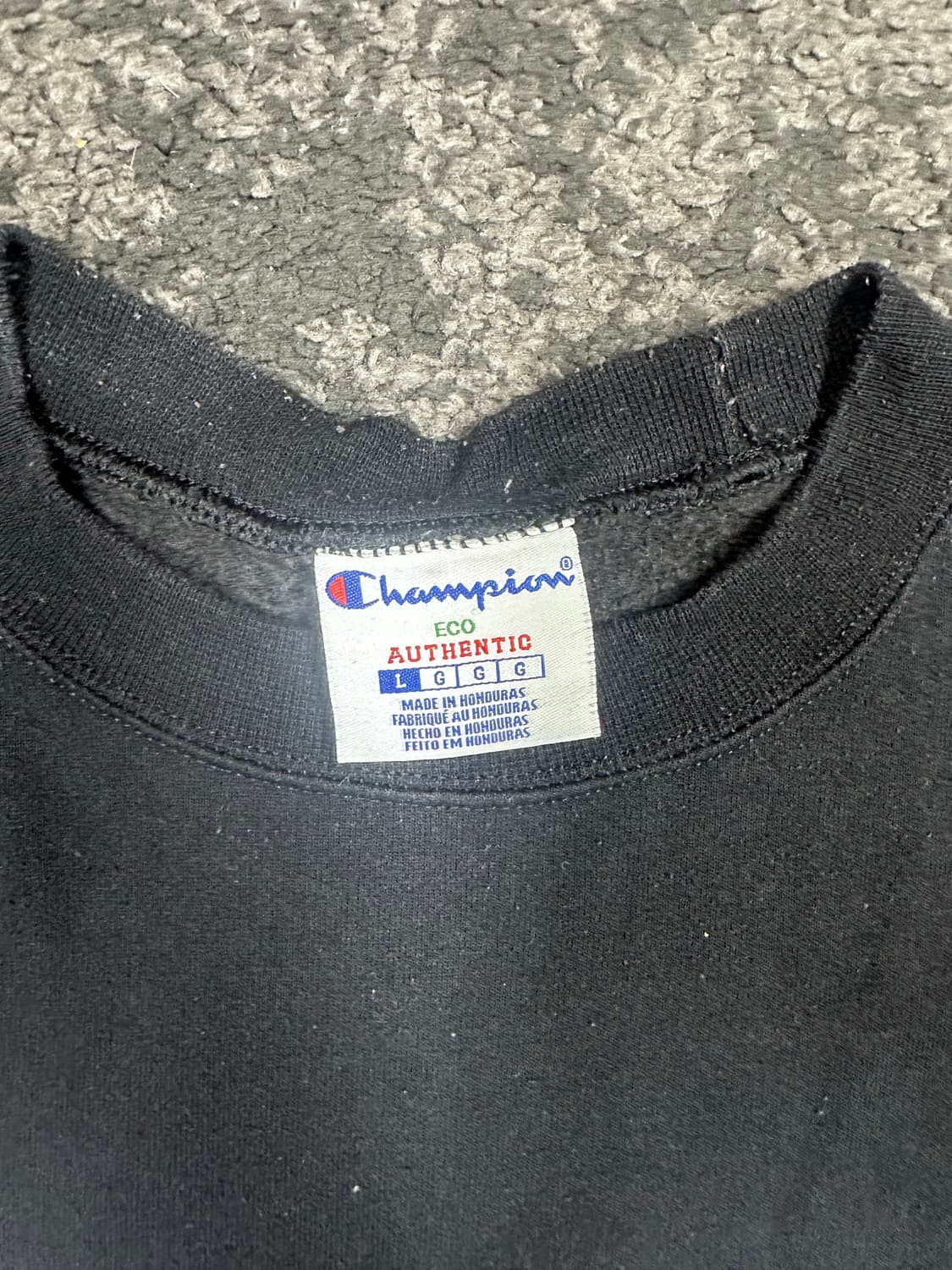 챔피온 로고 스웻셔츠 블랙 L 상품이미지4