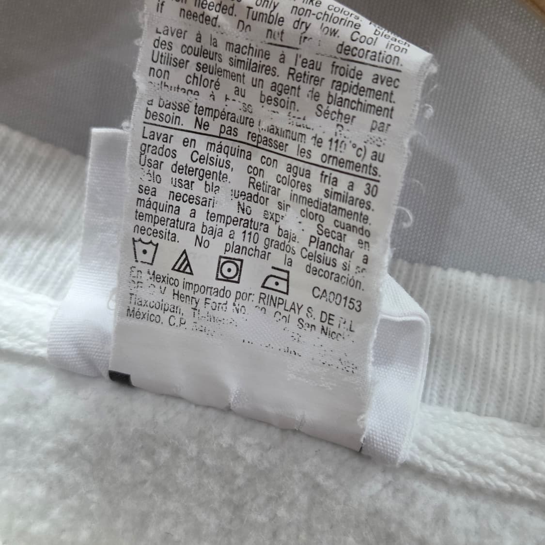 챔피온 블루택 리버스위브 기모 맨투맨 화이트 M 상품이미지4