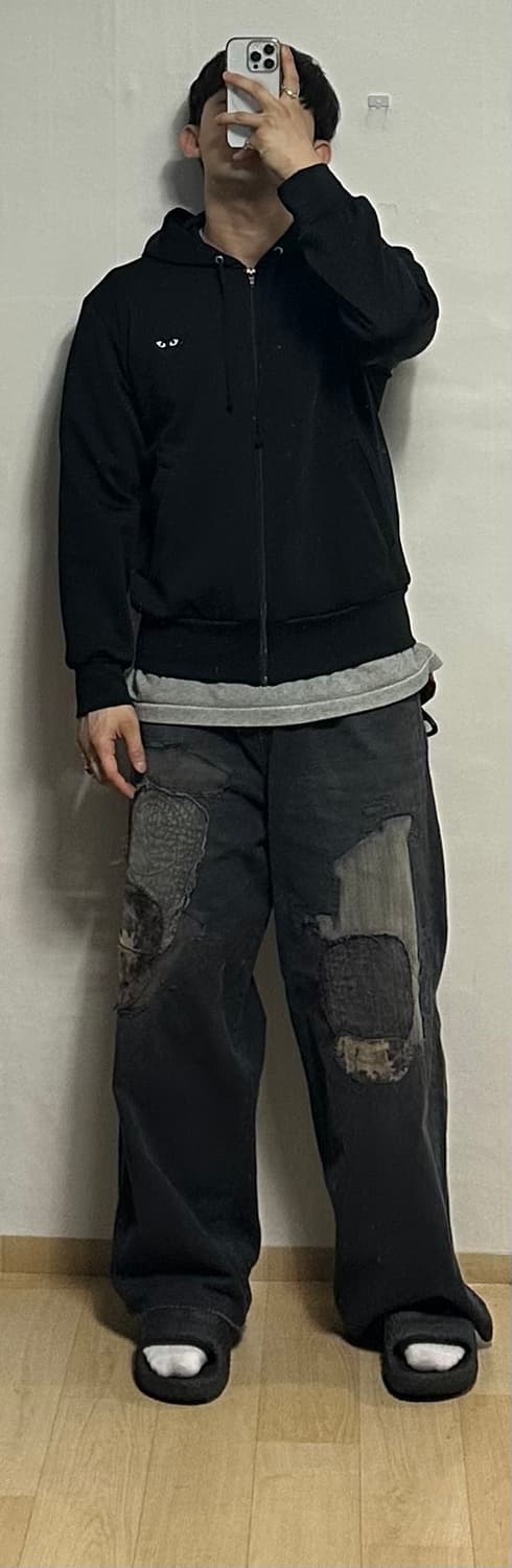 꼼데가르송 빅하트 후드집업 상품이미지6