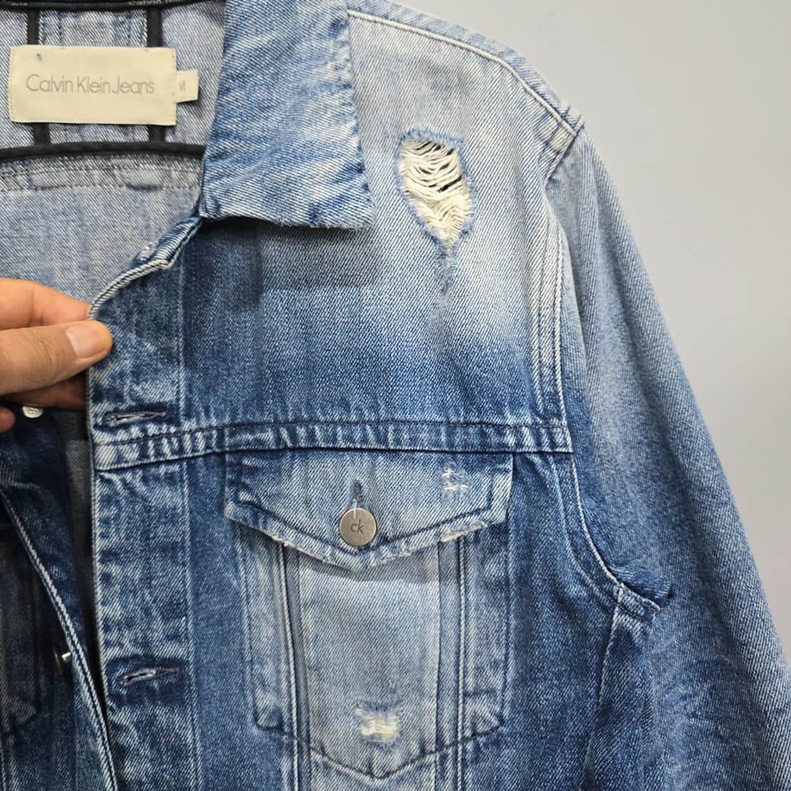 캘빈클라인진(Calvin Klein Jeans) 워싱 데님 자켓 M 상품이미지4