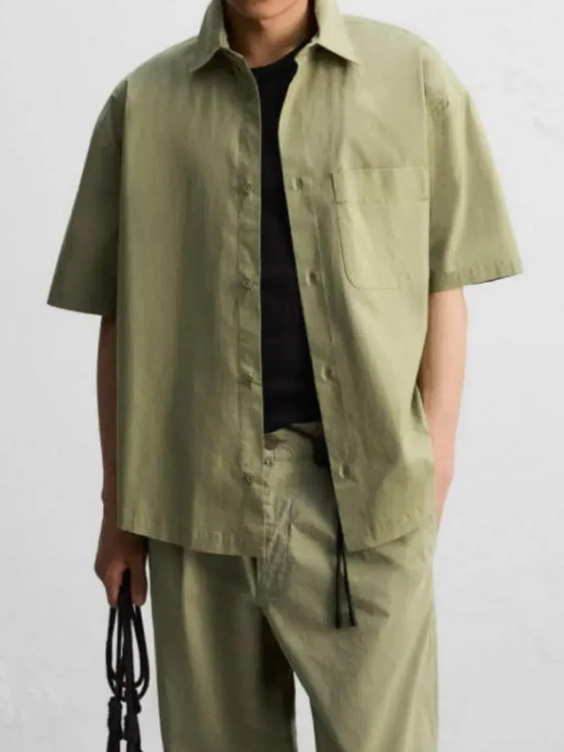 자라/ 워시드 포플린 반팔 셔츠/ M 상품이미지2