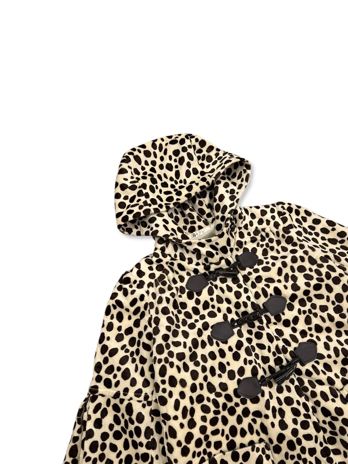 Leopard Velvet Balloon Sleeve Duffle Coa 상품이미지2