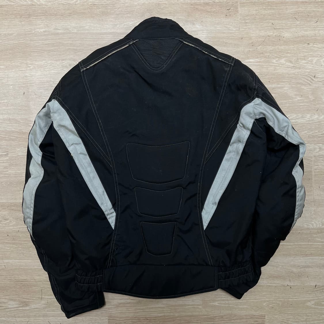 남성 누빔 안감내피 패디드 라이딩 오토바이 바이커 자켓 [블랙] M/95 상품이미지4