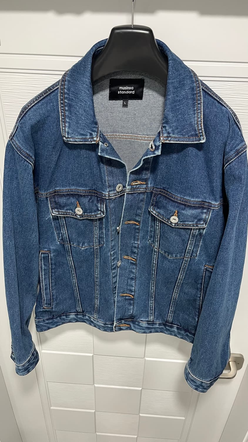 무탠다드 릴렉스드 데님 청자켓L [미디엄 인디고] 상품이미지4
