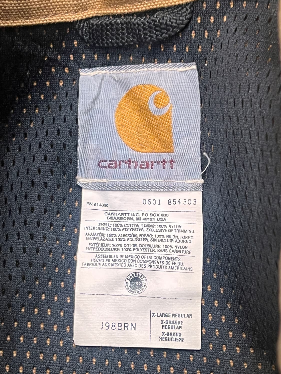 00‘s 칼하트 빈티지 J98 BRN 썬페이드 액티브 자켓 상품이미지9
