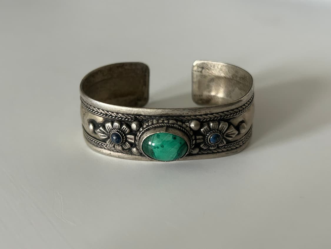 인도 빈티지 메탈 원석 뱅글 상품이미지1