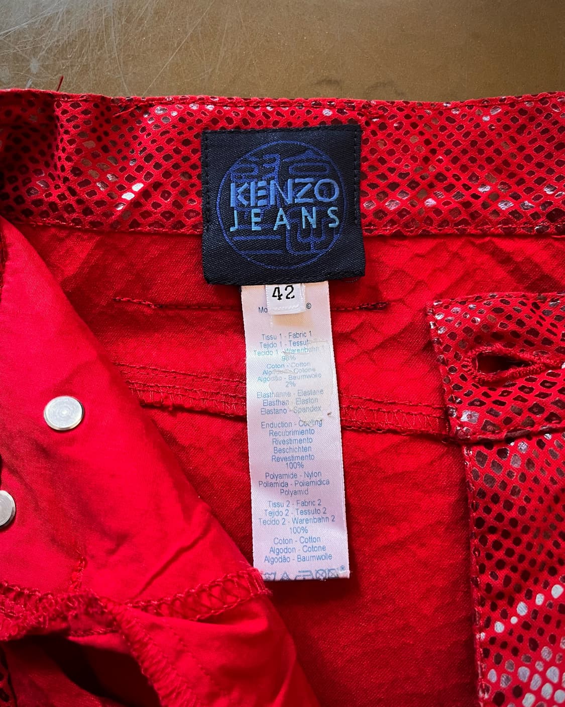 1980-90s Old KENZO Jeans Python Pants 상품이미지9