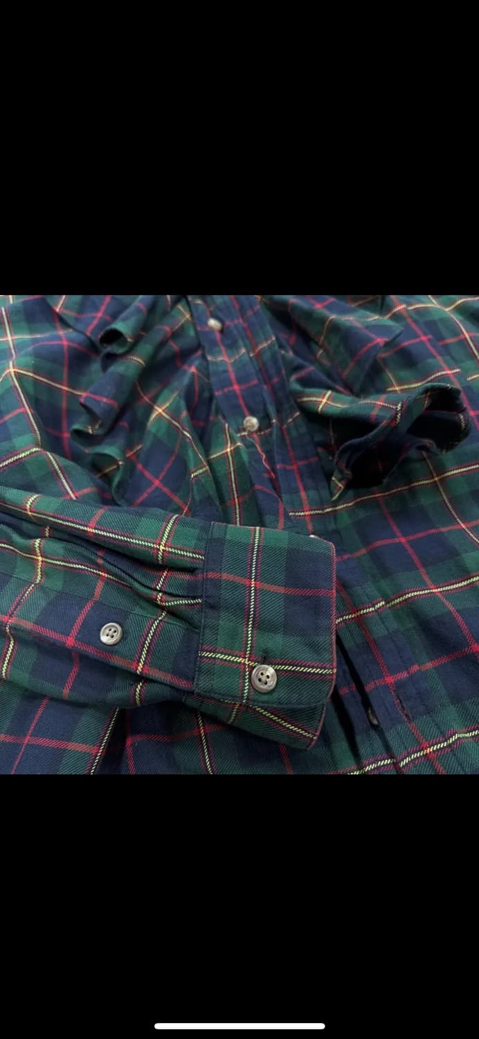 투티/0071 럭비 랄프로렌 타탄체크 셔츠 원피스 그린 상품이미지4