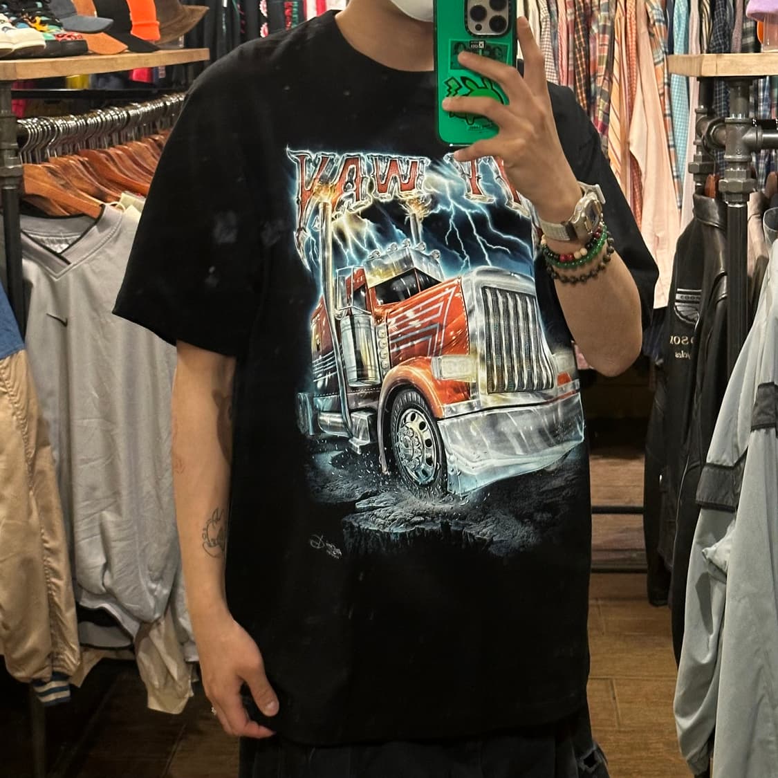 [HI] 빈티지 락 반팔티 블랙 상품이미지4