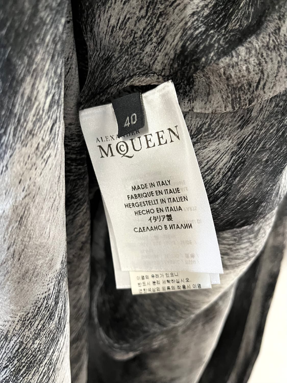 알렉산더 맥퀸 2014 아카이브 고스트 실크 스카프 드레스 상품이미지6