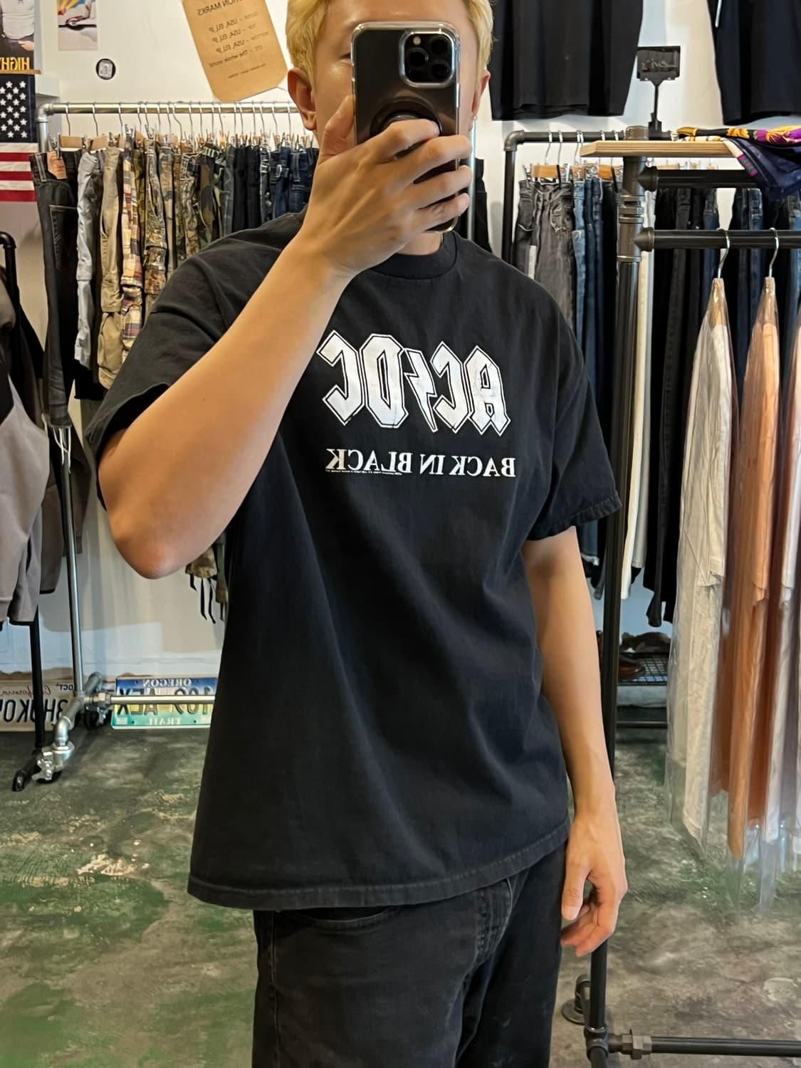 04's [XL] ACDC Back in Black 로고 빈티지 밴드티 상품이미지3