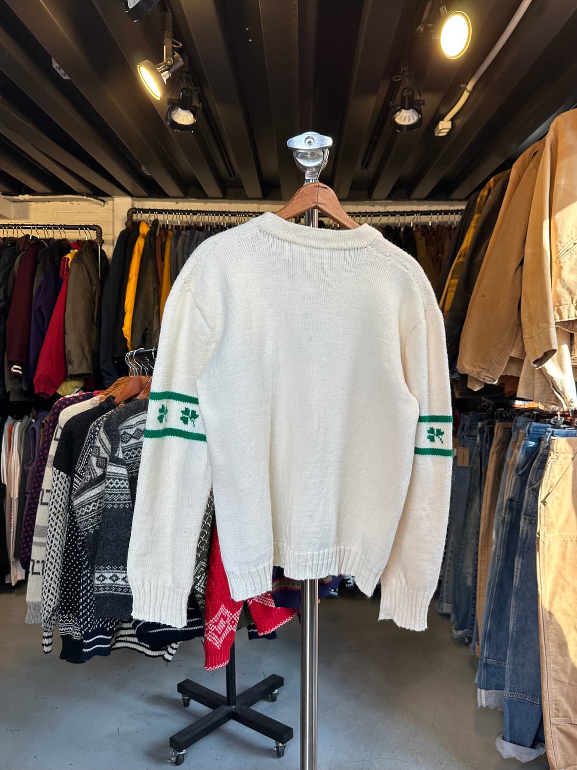 Unknown 울 네잎클로버 스웨터 가디건 상품이미지2