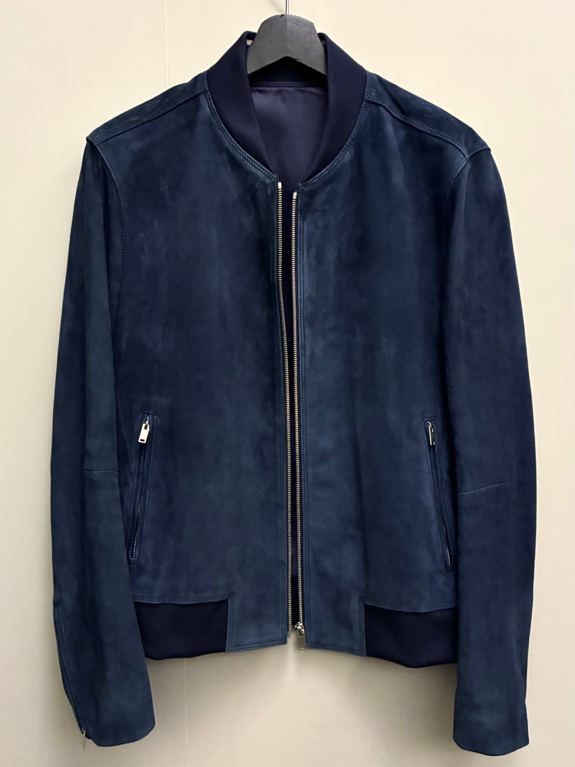 (48/97)솔리드옴므 고트스킨 염소가죽 스웨이드 블루종자켓 상품이미지8