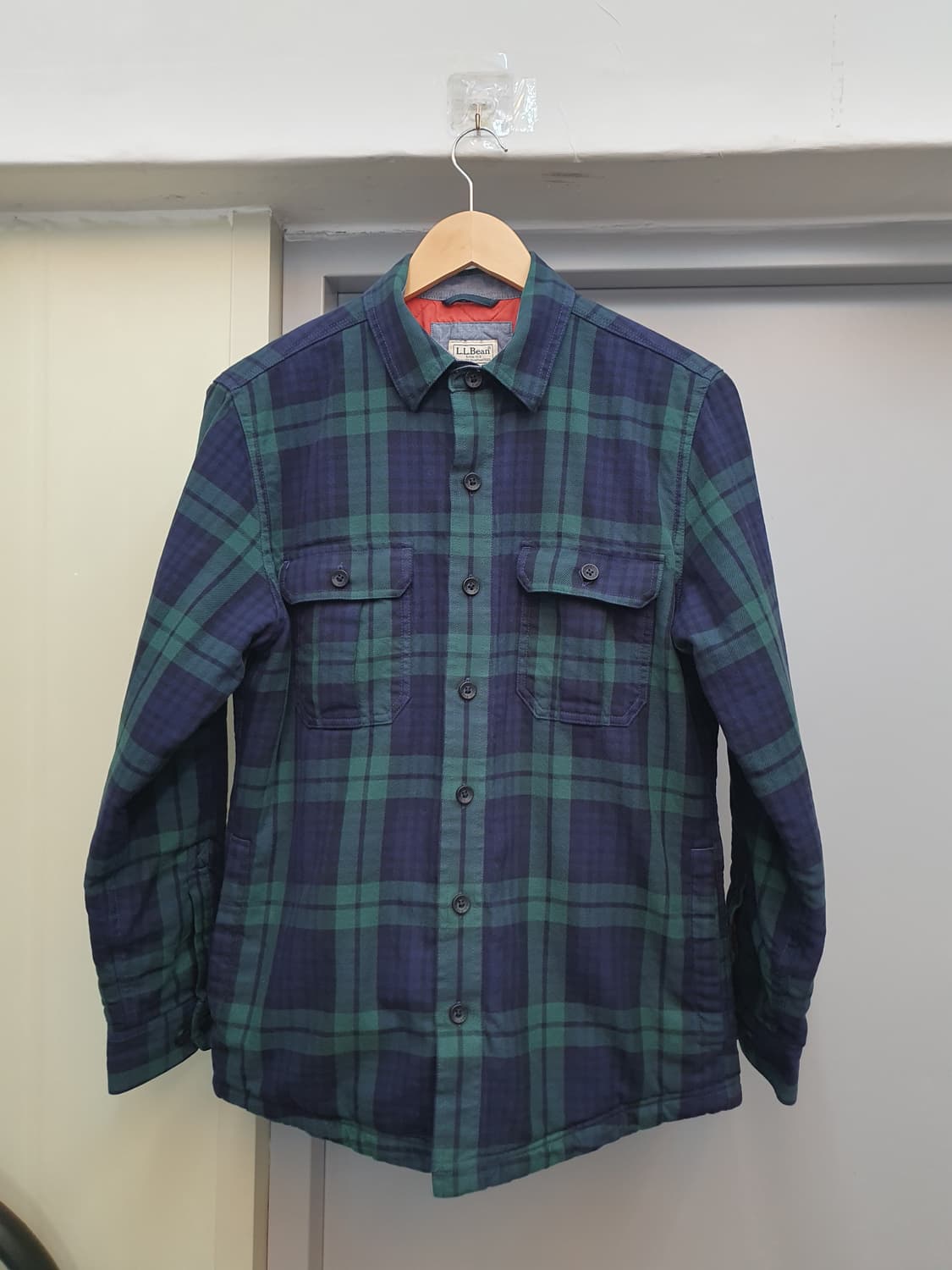 L.L.BEAN 엘엘빈 누빔 체크 셔츠 S 상품이미지1