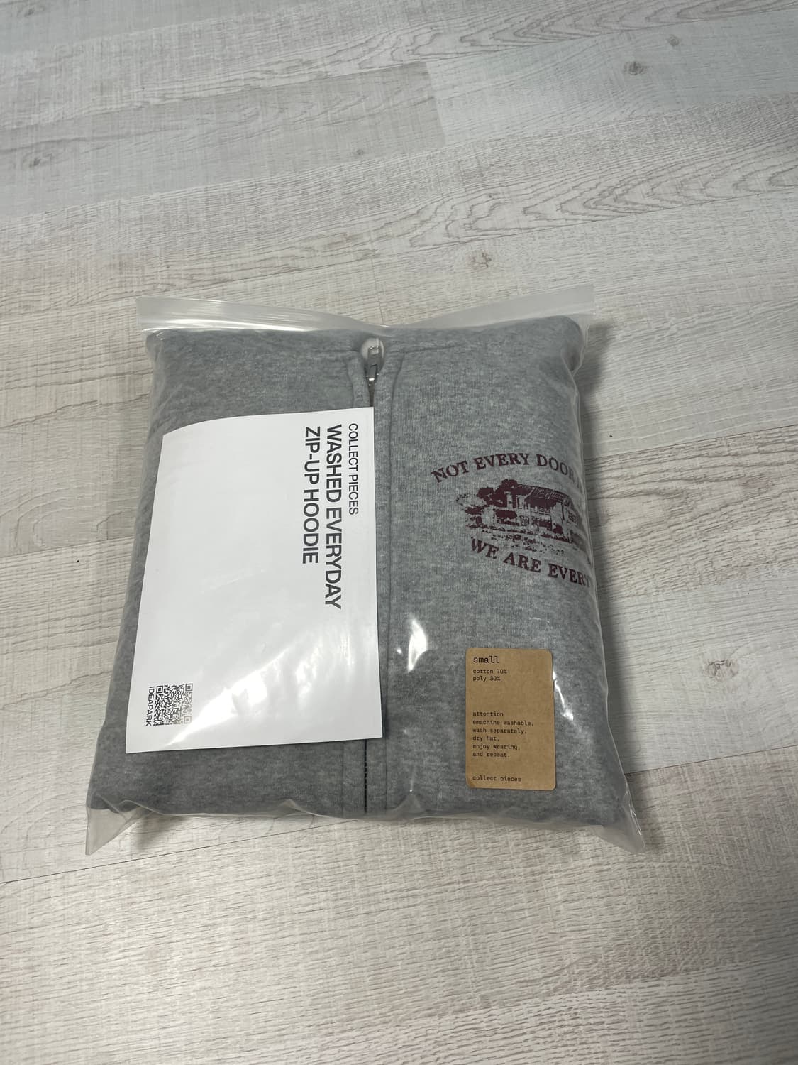 컬렉트피시스 후드집업 그레이 s 새상품 상품이미지1