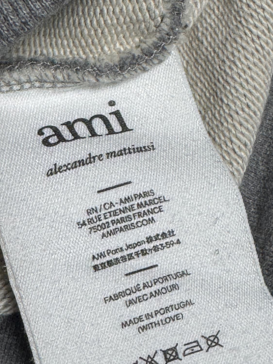 정품/기모/L사이즈) 아미 스몰하트 후드 헤더 그레이 상품이미지6