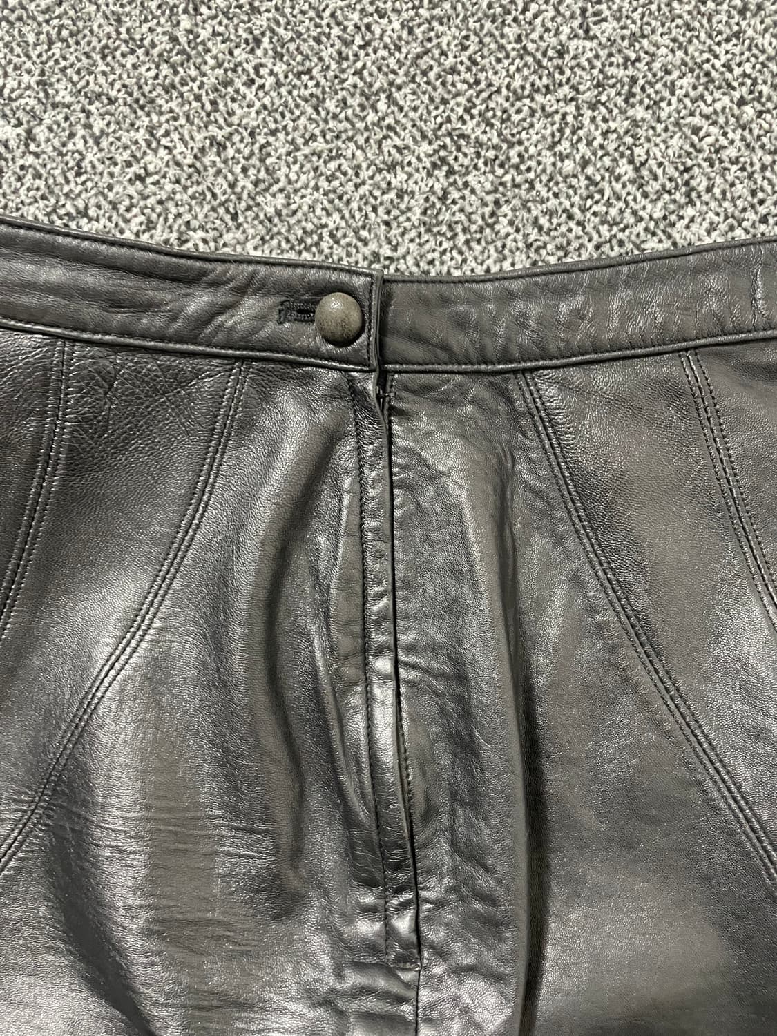 빈티지9. 에스콰이아 양가죽 레더 치마 미디 스커트 상품이미지3