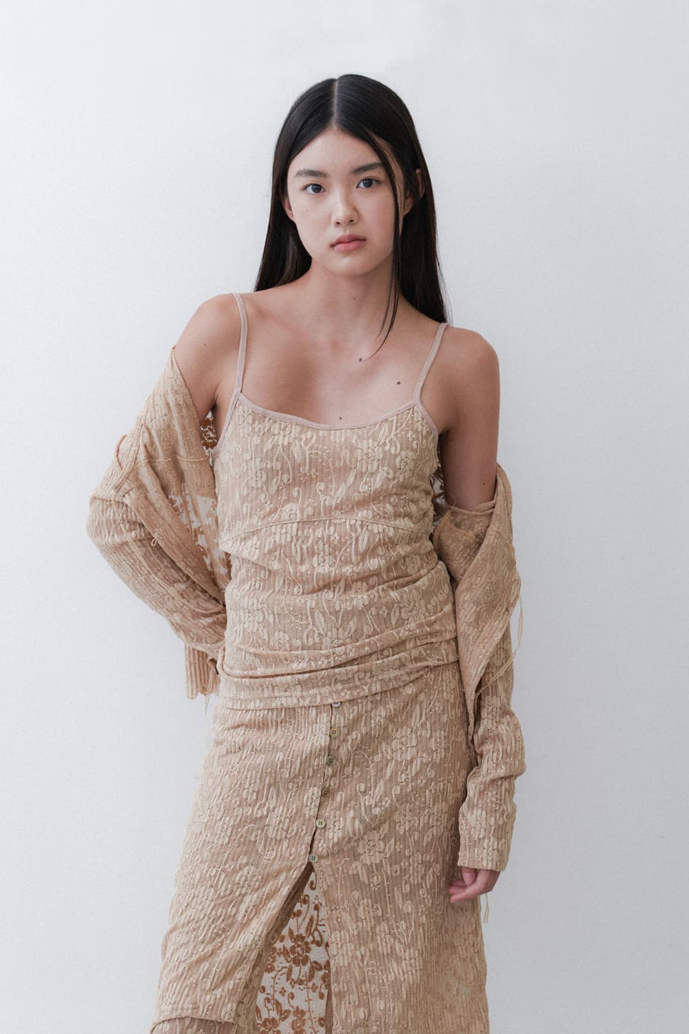 에핑글러 플라워 저지 캐미솔 블랙 상품이미지3